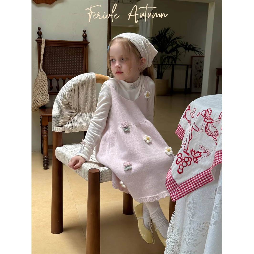 FLL·25秋~小花吊带连衣裙53526~（单件连衣裙）毛衣会起球介意慎拍