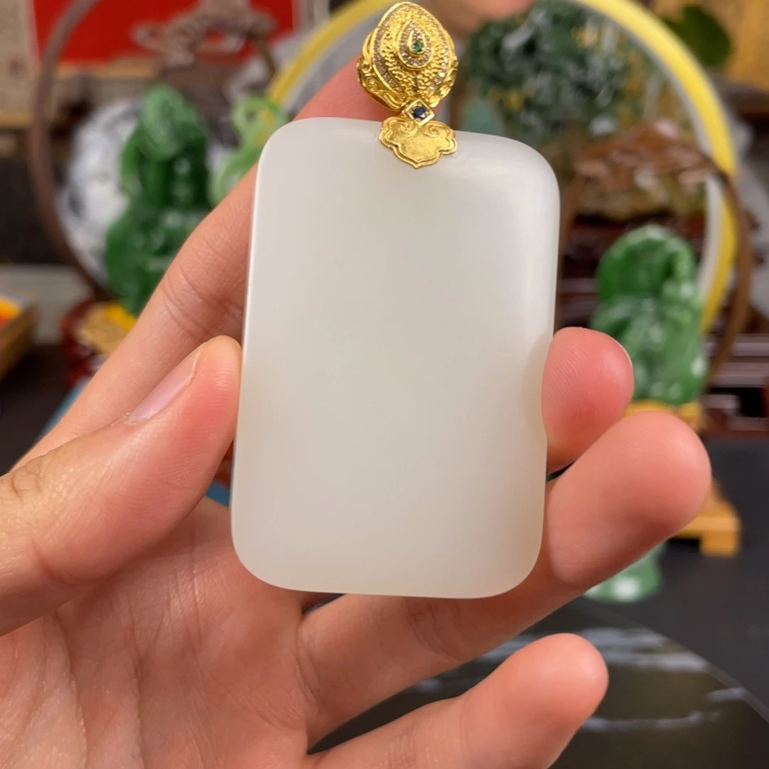 和田玉未镶嵌挂件