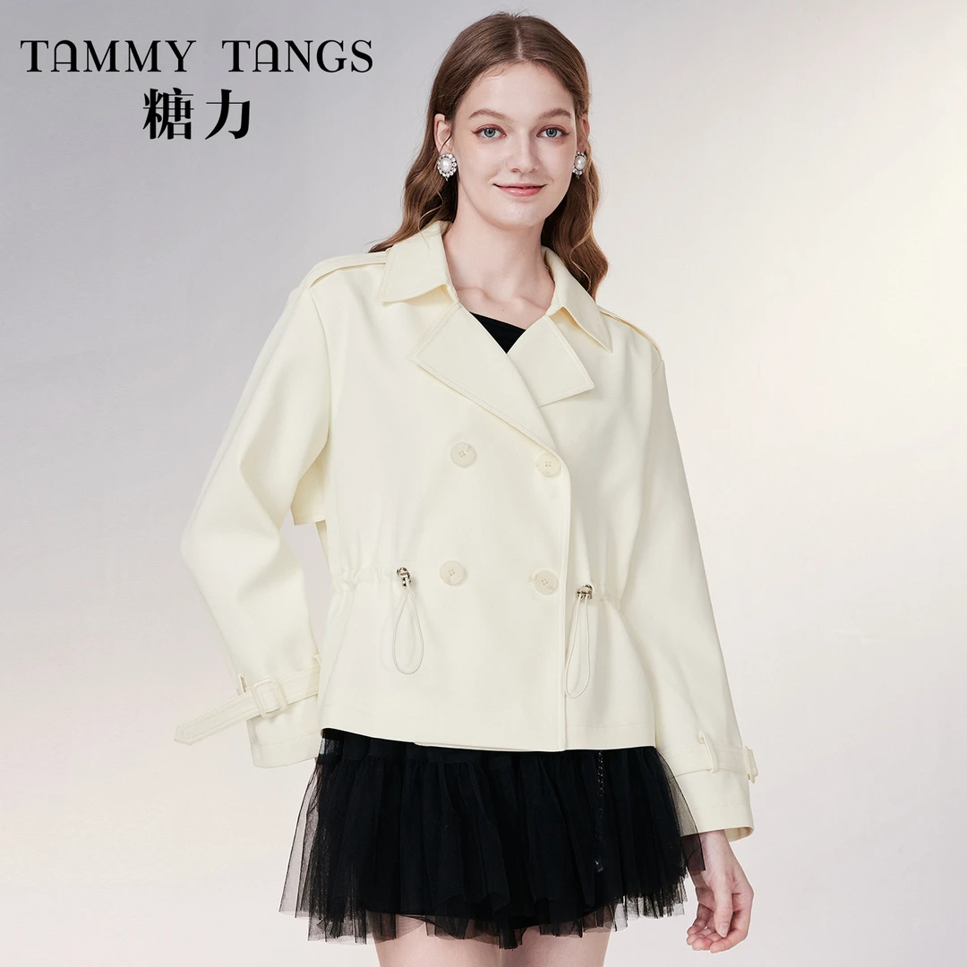 6604【CC专属】糖力短款风衣外套TWRCW36604