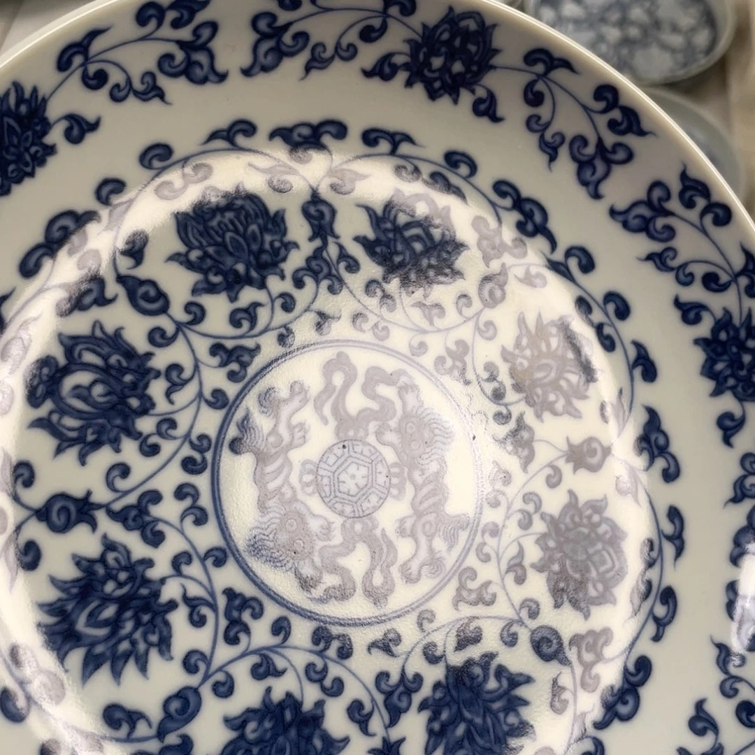 瓷片景德镇青花缠枝莲大壶承