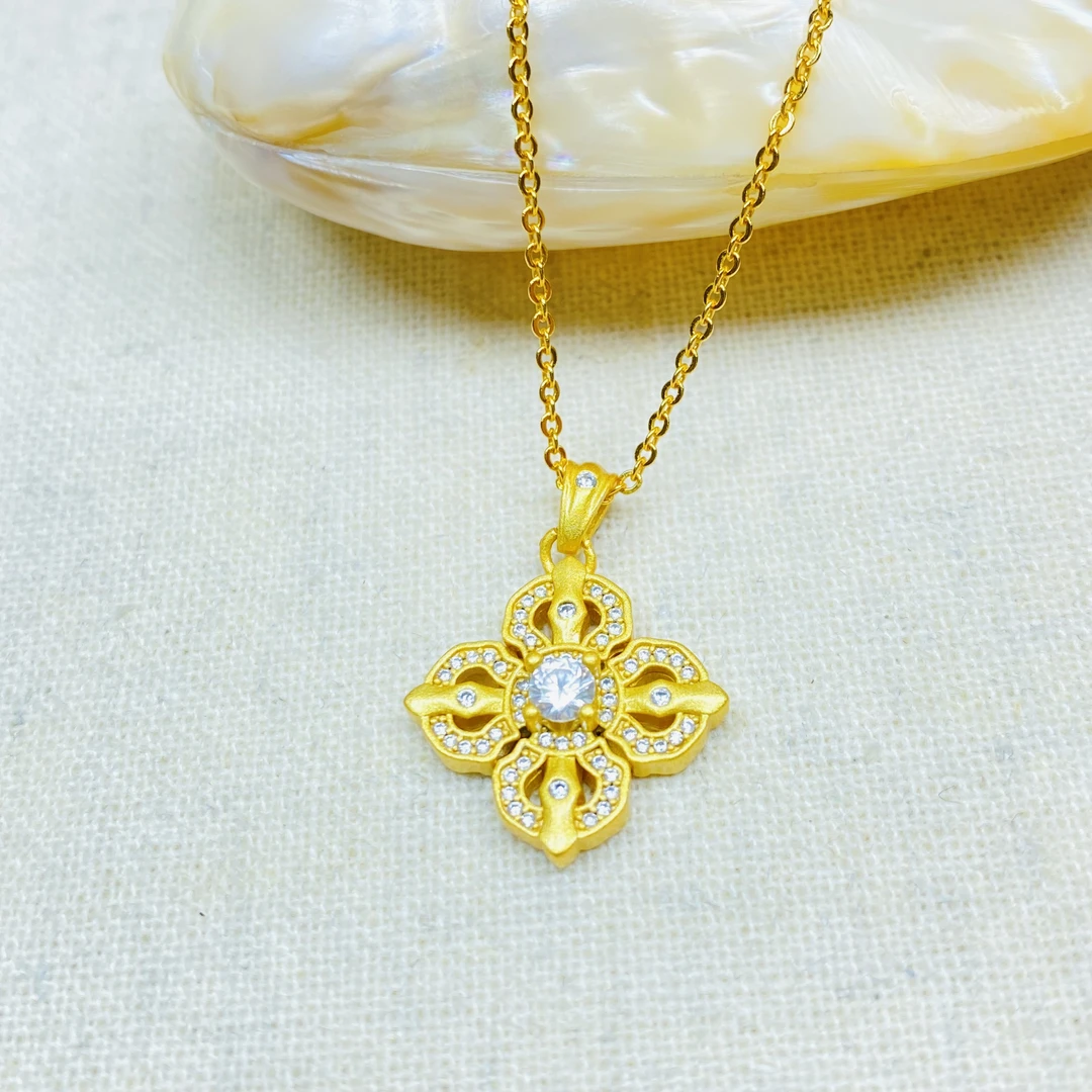 项链 K04113黄色四爪杵项链多样性发货47420