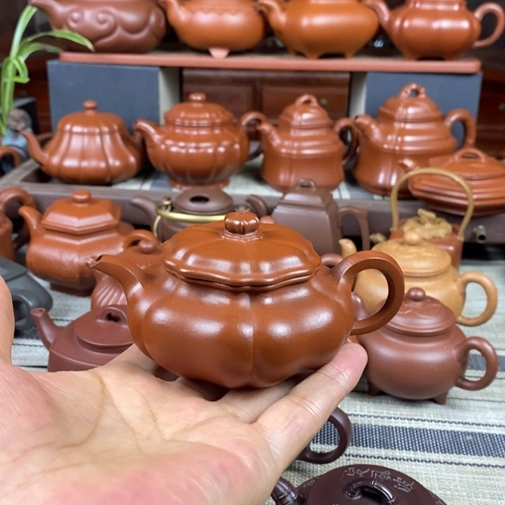 茶壶紫砂葵仿古130-300CC原矿赵庄朱泥特价
