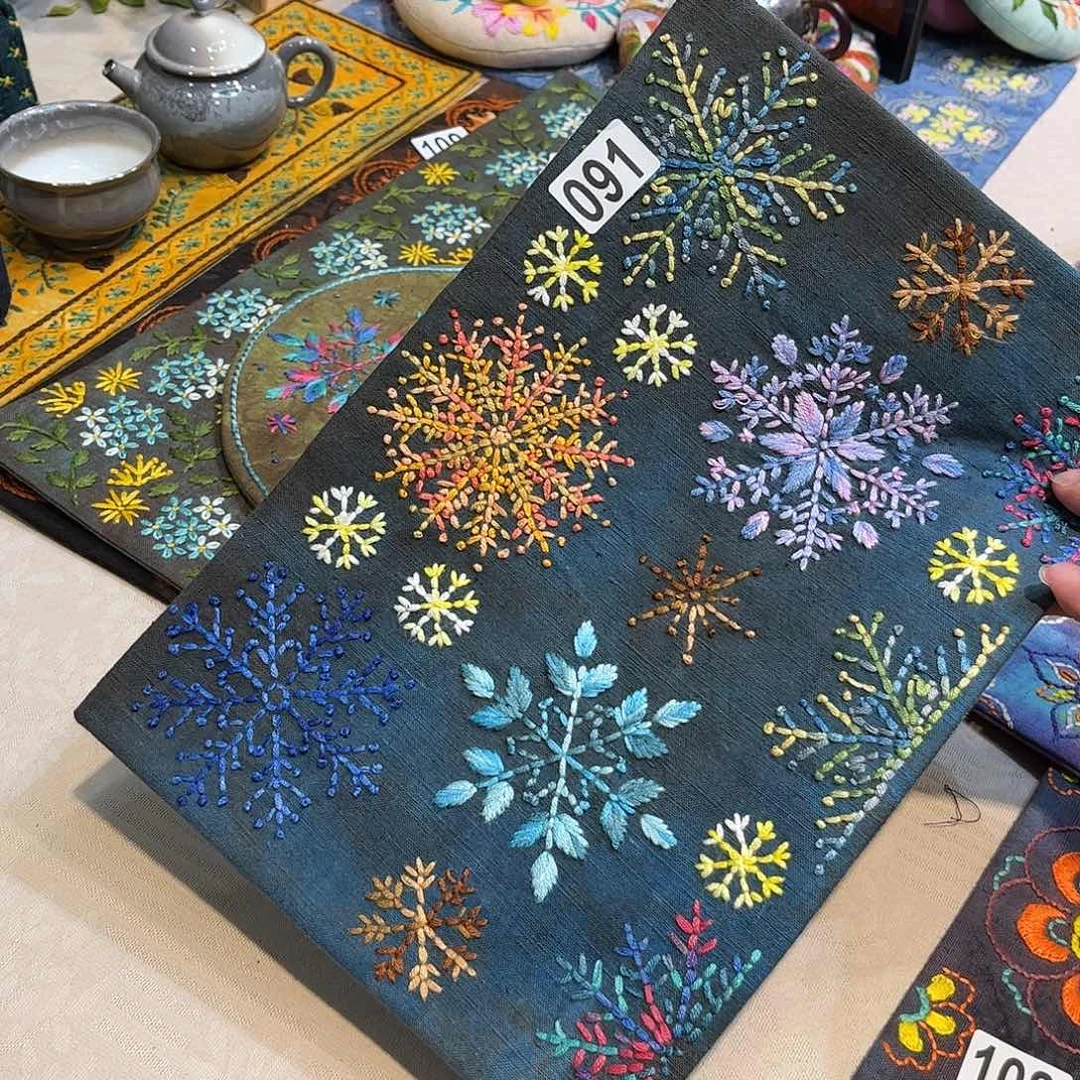 规格20.30刺子绣茶席