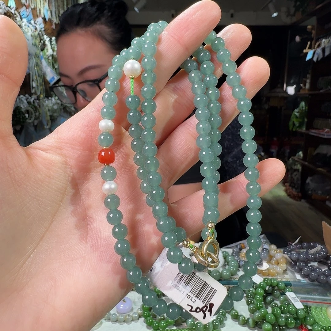 翡翠未镶嵌手链蓝水