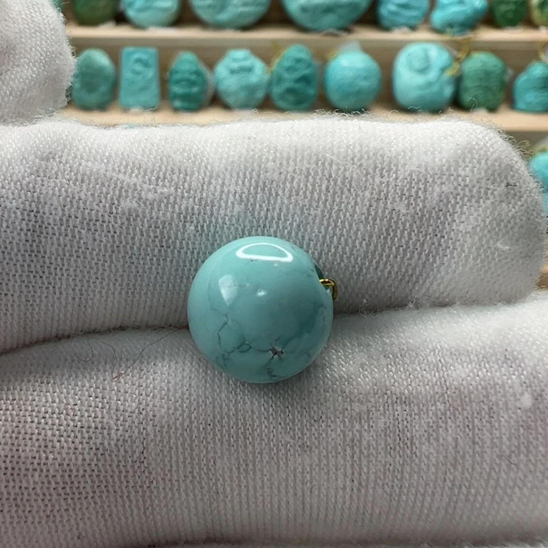 未镶嵌绿松石圆珠10.5mm