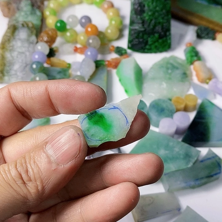 翡翠散珠天然翡翠A货