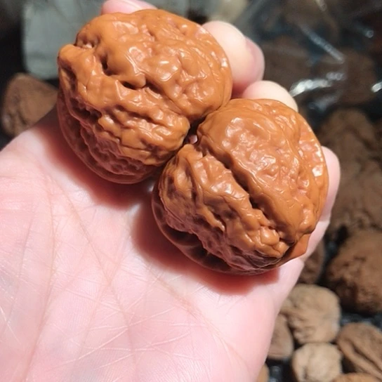 陶***少文玩核桃把件蛤蟆头马虎对