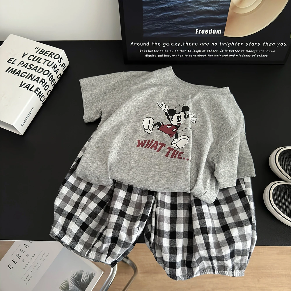 男女童夏装套装2025夏款超萌韩系上衣防蚊裤两件套夏季新款