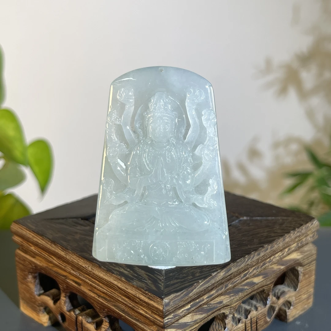 JXB19-200  天然缅甸A货翡翠 千手观音