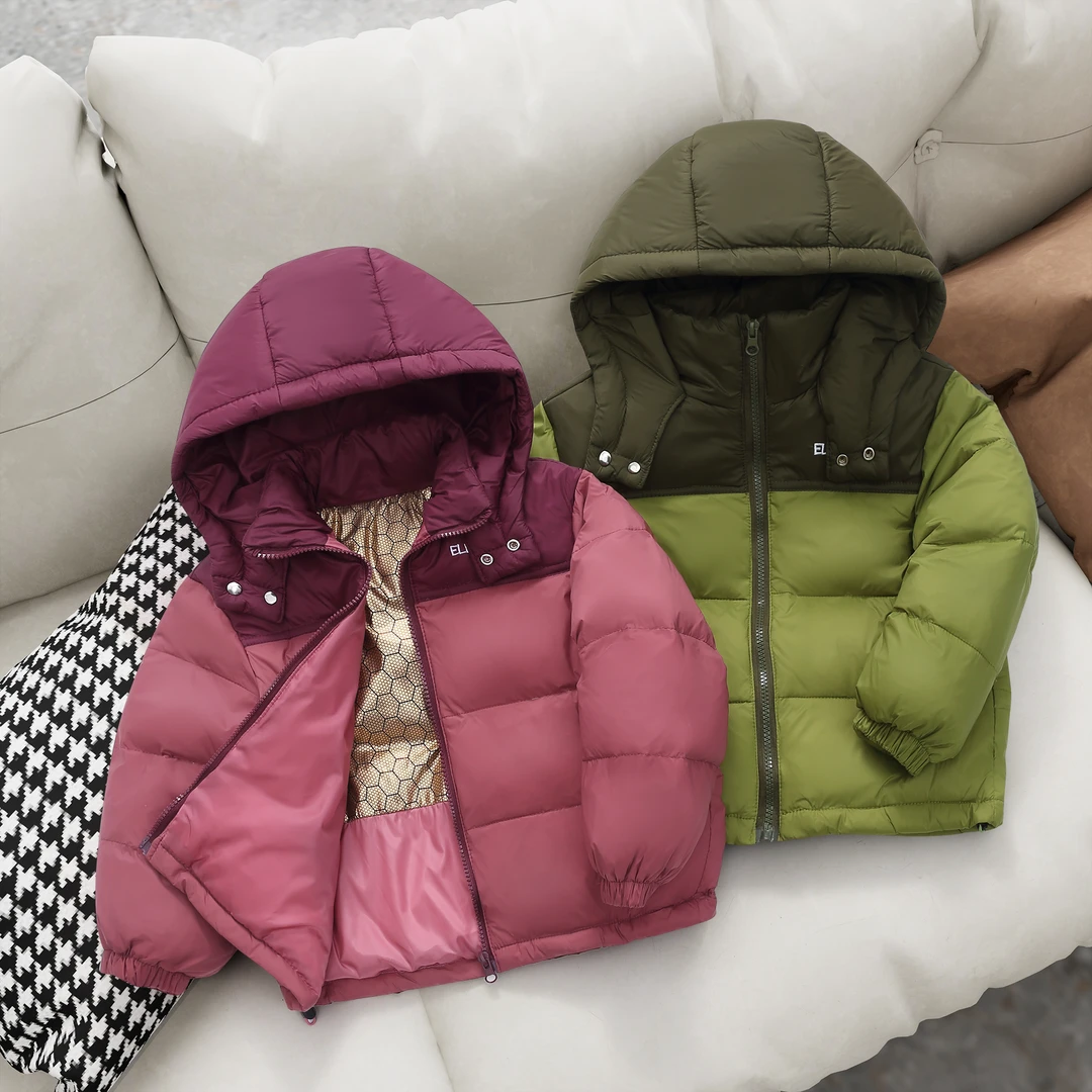 （现货）加厚冬季保暖2024儿童防寒服女童男童加绒厚免洗童装外套