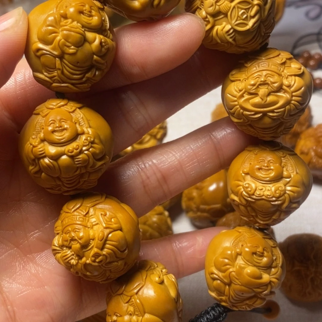 橄榄核手串/手链熊****来双面财迷