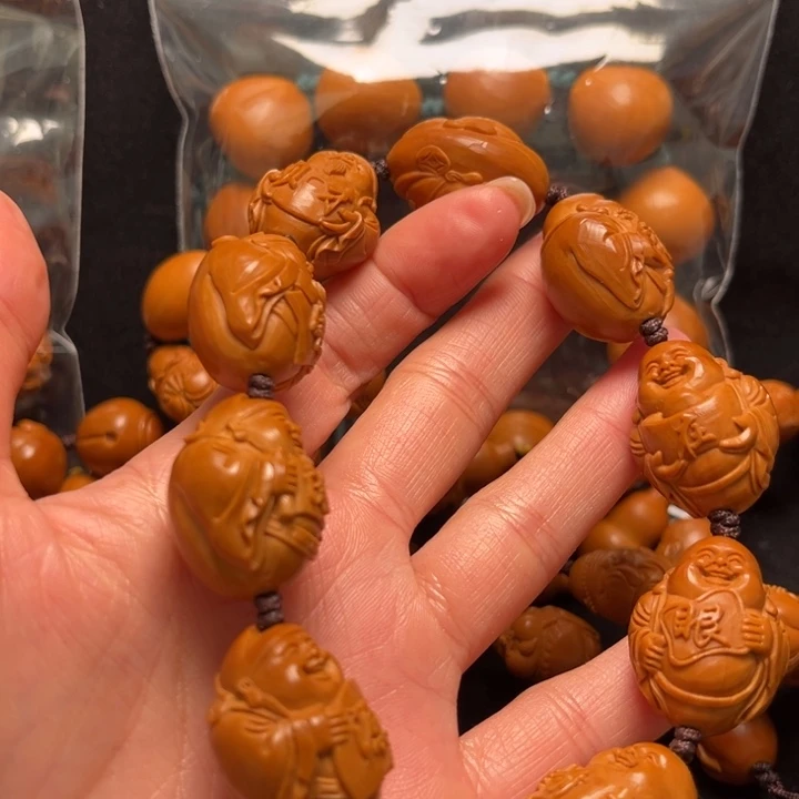 佛***善吊坠橄榄核财神串