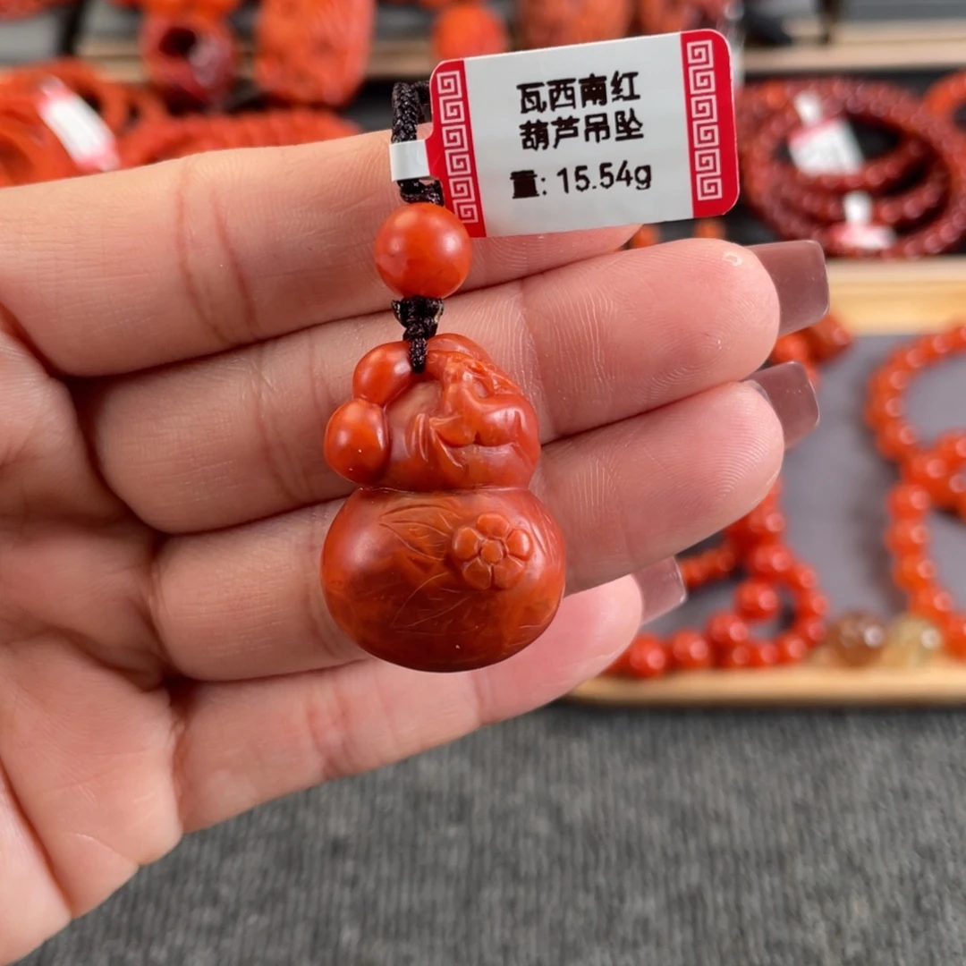 南红玛瑙未镶嵌吊坠(不含链)瓦西南红葫芦