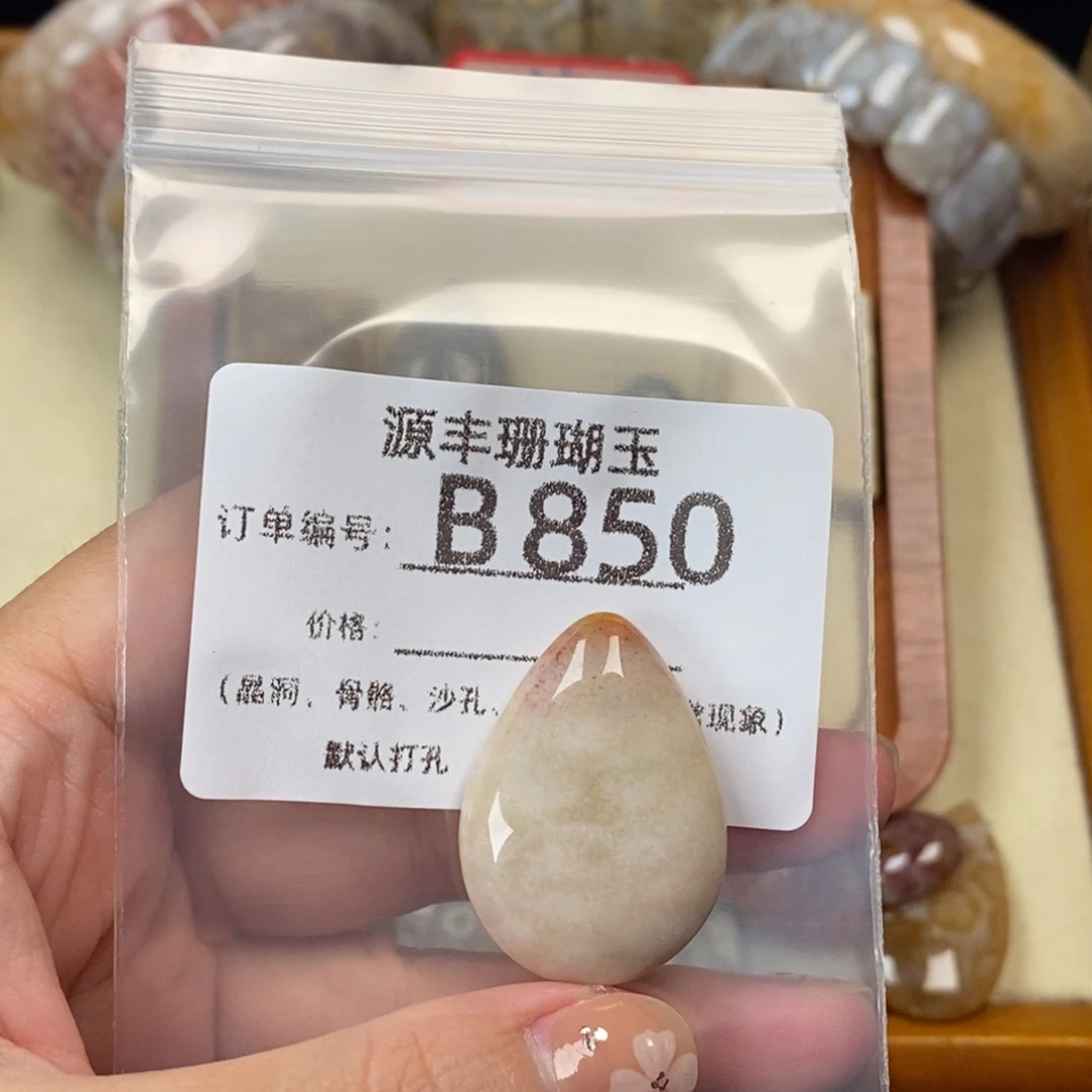 蝈***蝈未镶嵌颈饰硅化玉