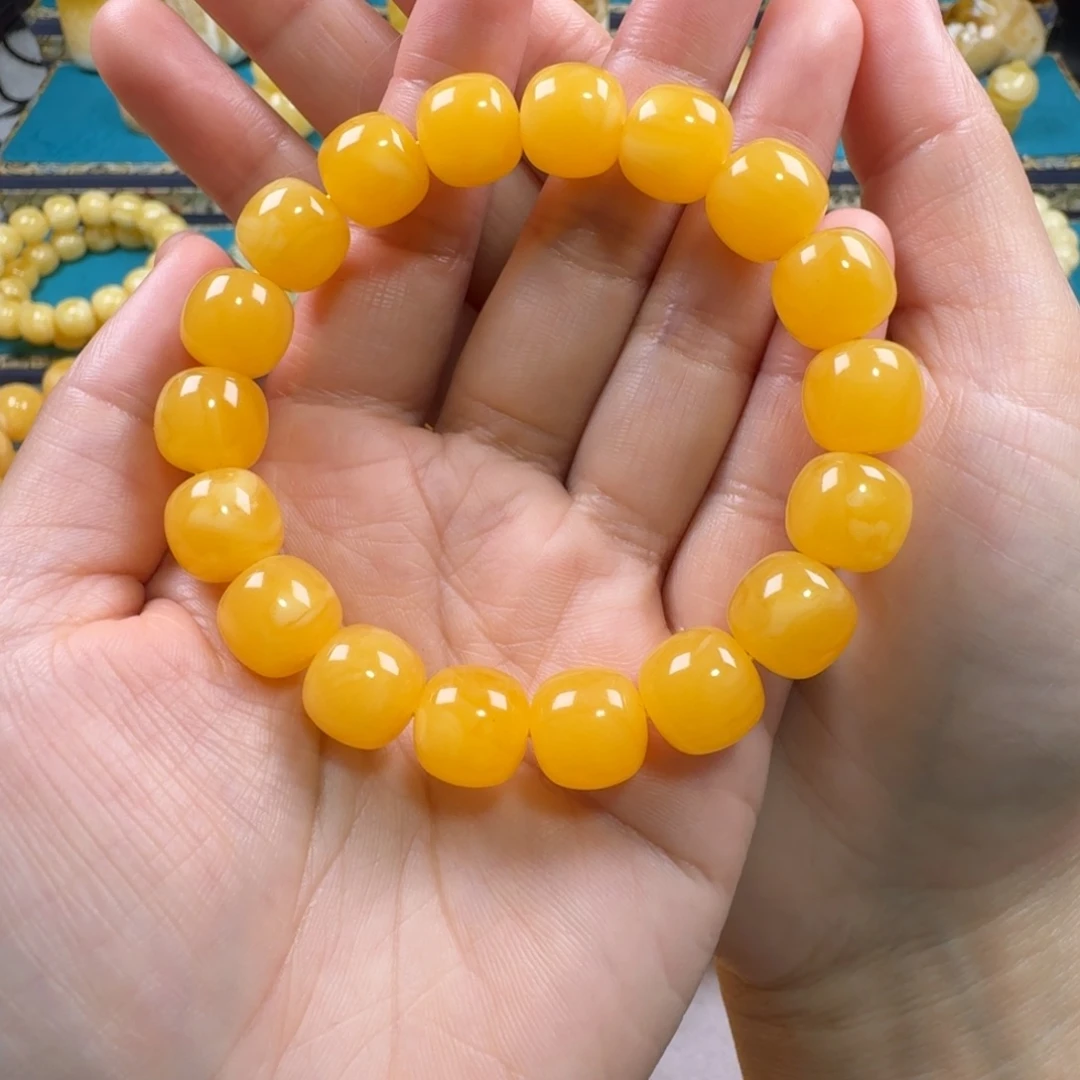 琥珀未镶嵌手链同料