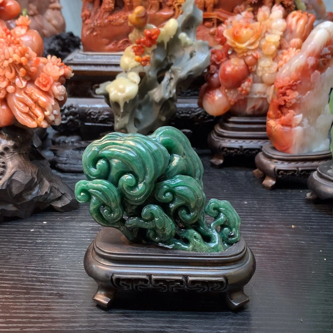 四川石四川绿摆件