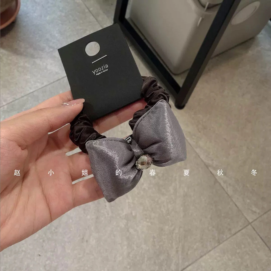 韩国发饰韩系气质百搭扎马尾发绳高级感饱满立体蝴蝶结小肠发圈