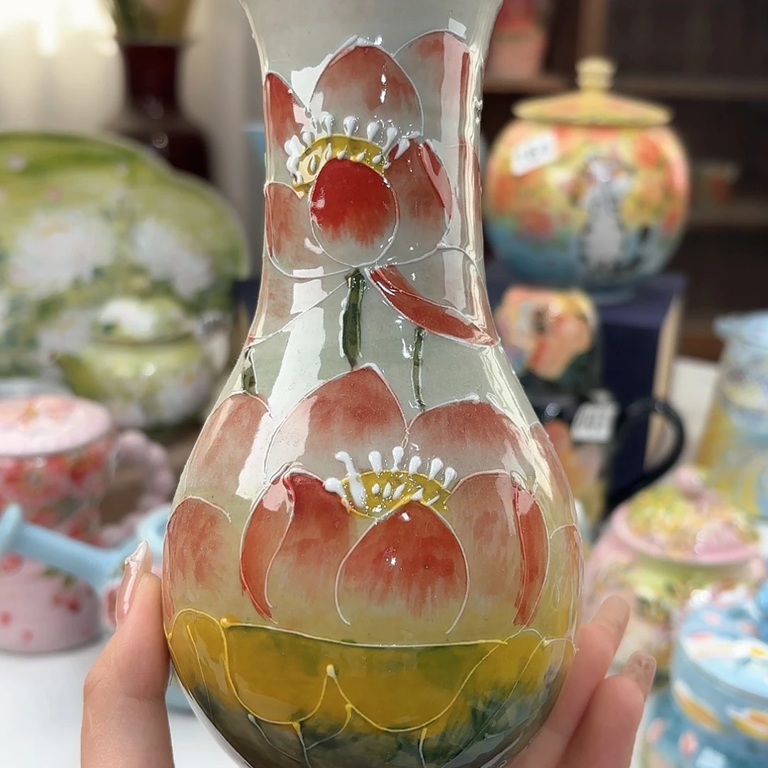 景德镇手绘高温釉下彩陶瓷茶具