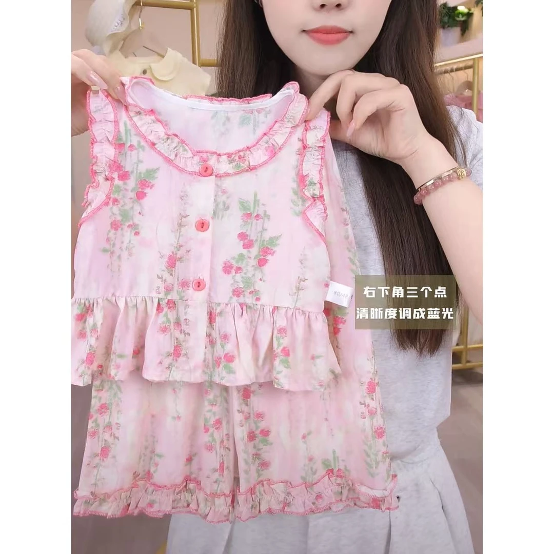 2025夏款女童夏季碎花套装儿童夏款甜美两件套薄款公主SJ-J-B24