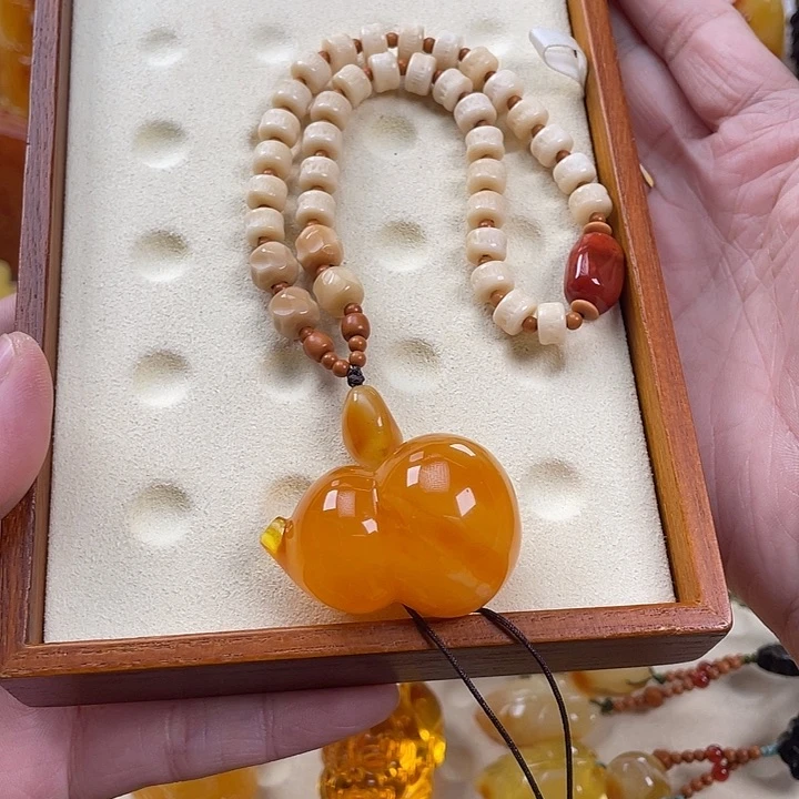 菩提把件未镶嵌长*14.4克