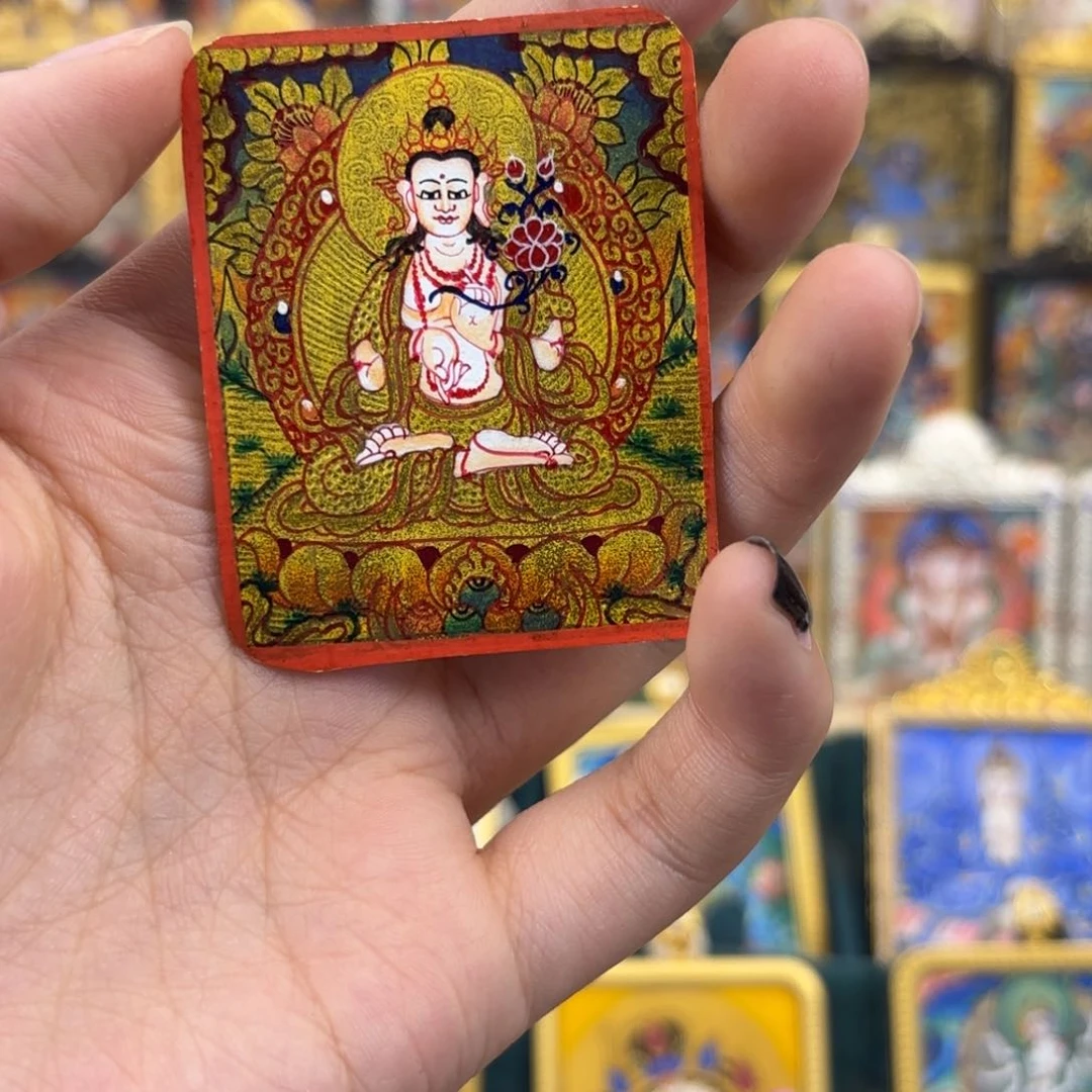 吊坠阿*纯手绘唐卡大势至