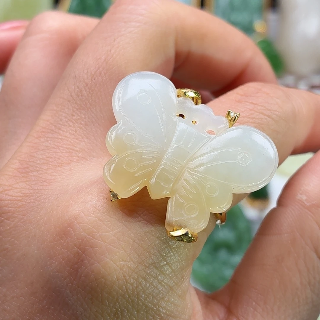 和田玉银S925镶嵌颈饰