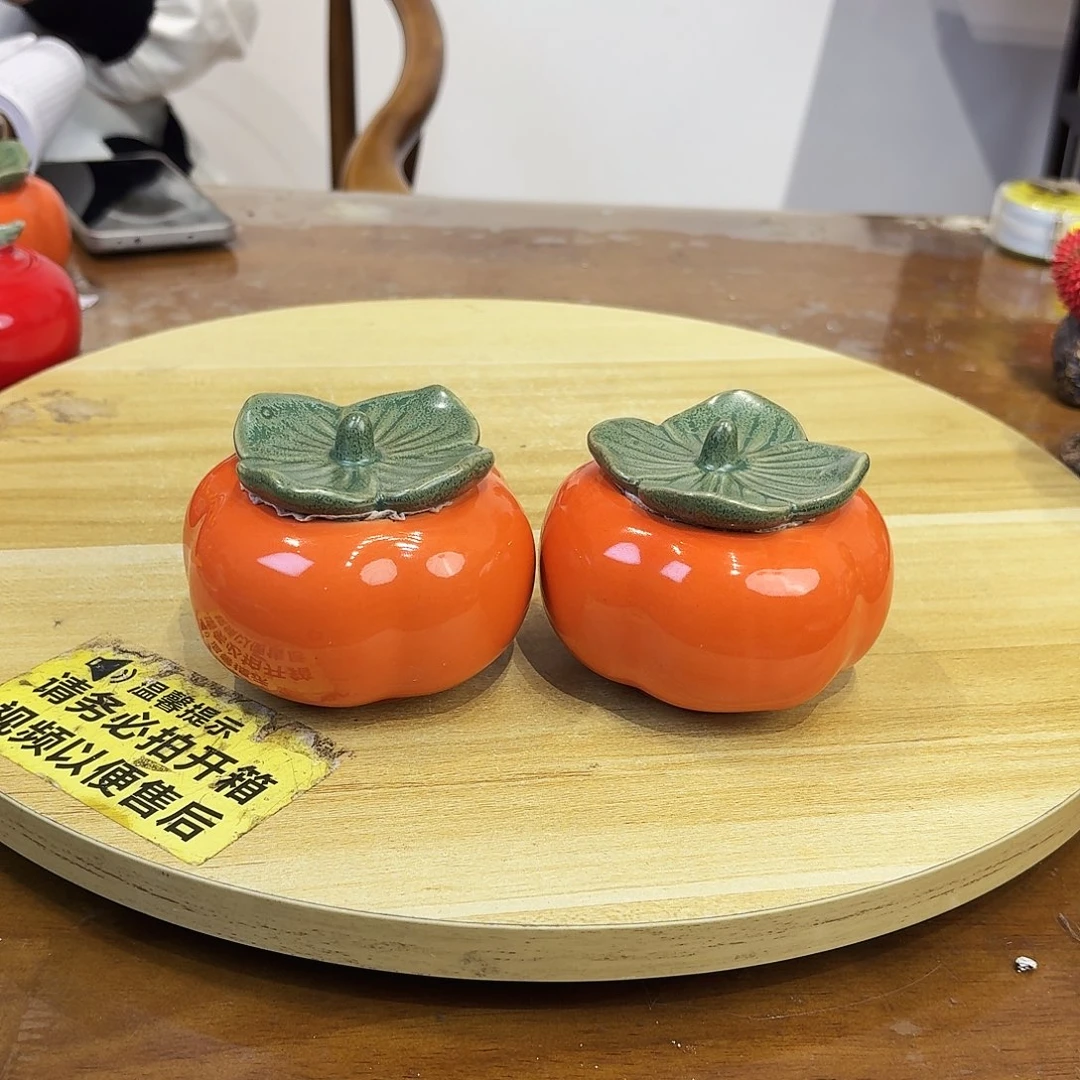 陶瓷柿子罐摆件2的