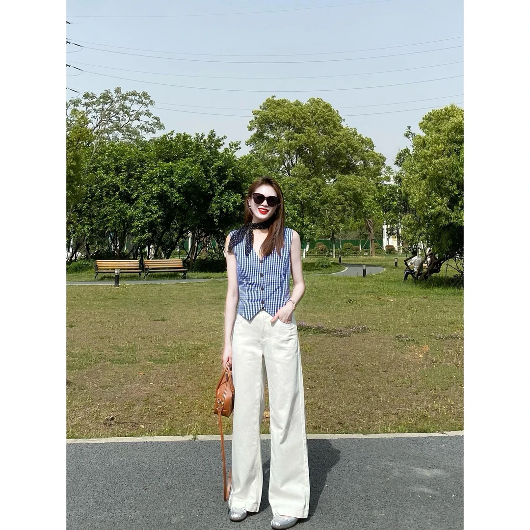 夏季新款网红洋气炸街女装无袖上衣气质洋气外穿高腰一秒裤子