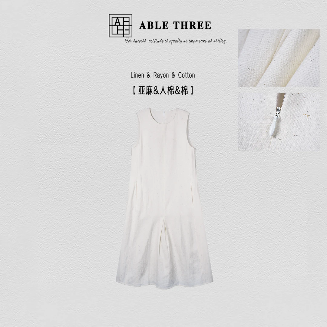 ABLE THREE | 【川岛晚风】立裁廓形无袖连衣裙 AX-SS9673