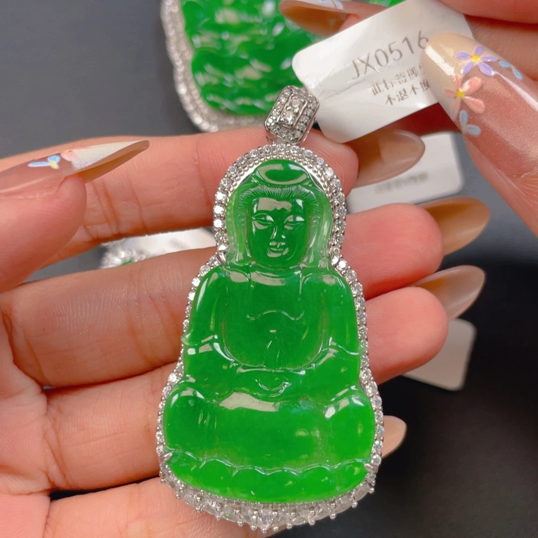 【闪购商品】银S925镶嵌翡翠耳钉翡翠