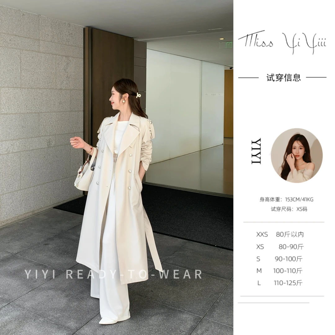 【南韩大女主】<YiYiii>小个子复古英伦风衣时尚知性长款外套