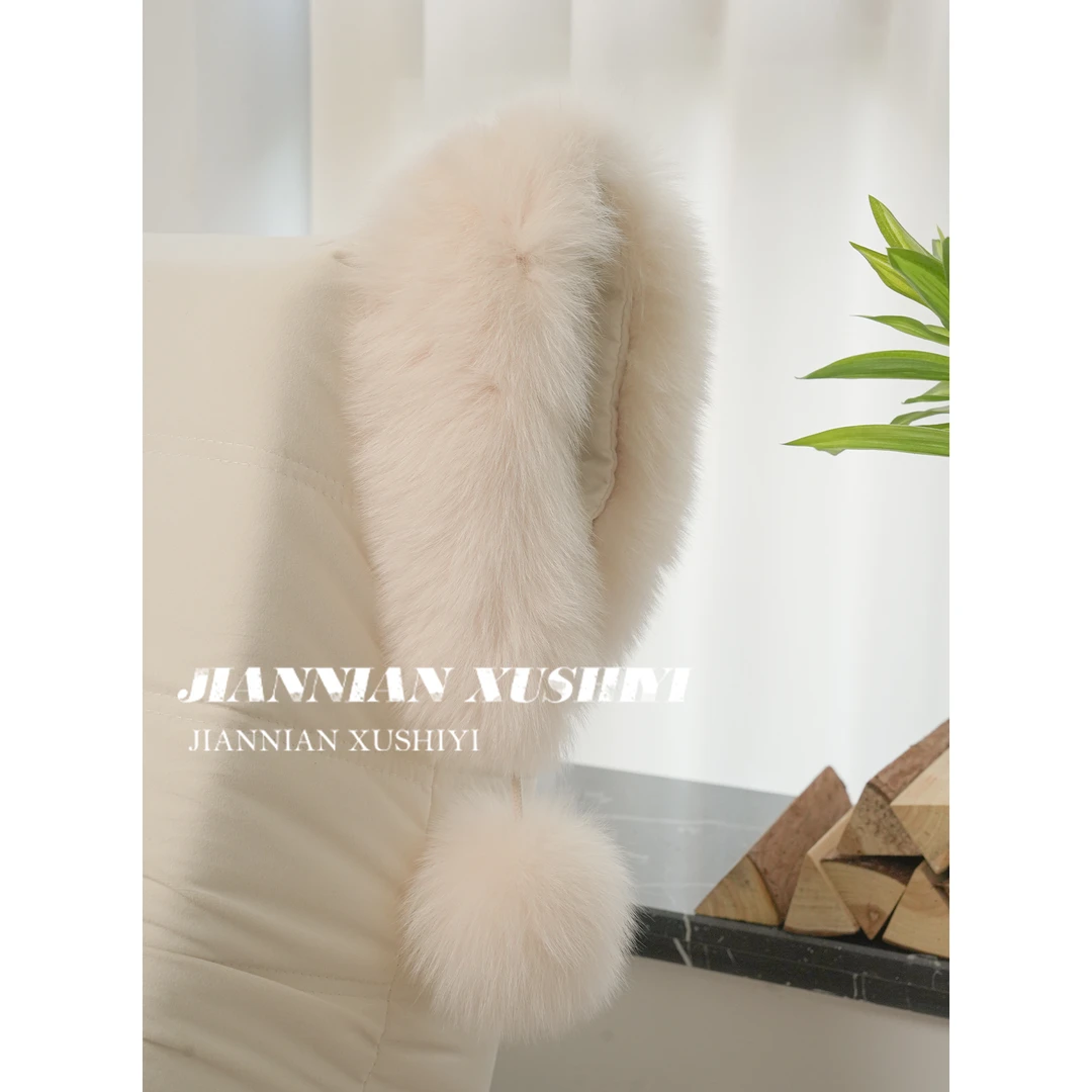 【富察容音】狐狸毛绒围巾女士秋冬新款轻奢百搭围脖毛领子X3047