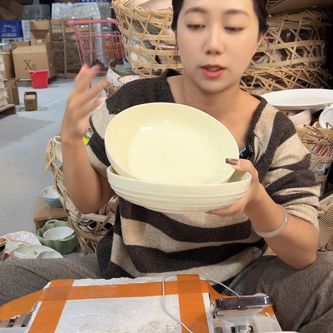 潮州陶瓷餐具微瑕8寸