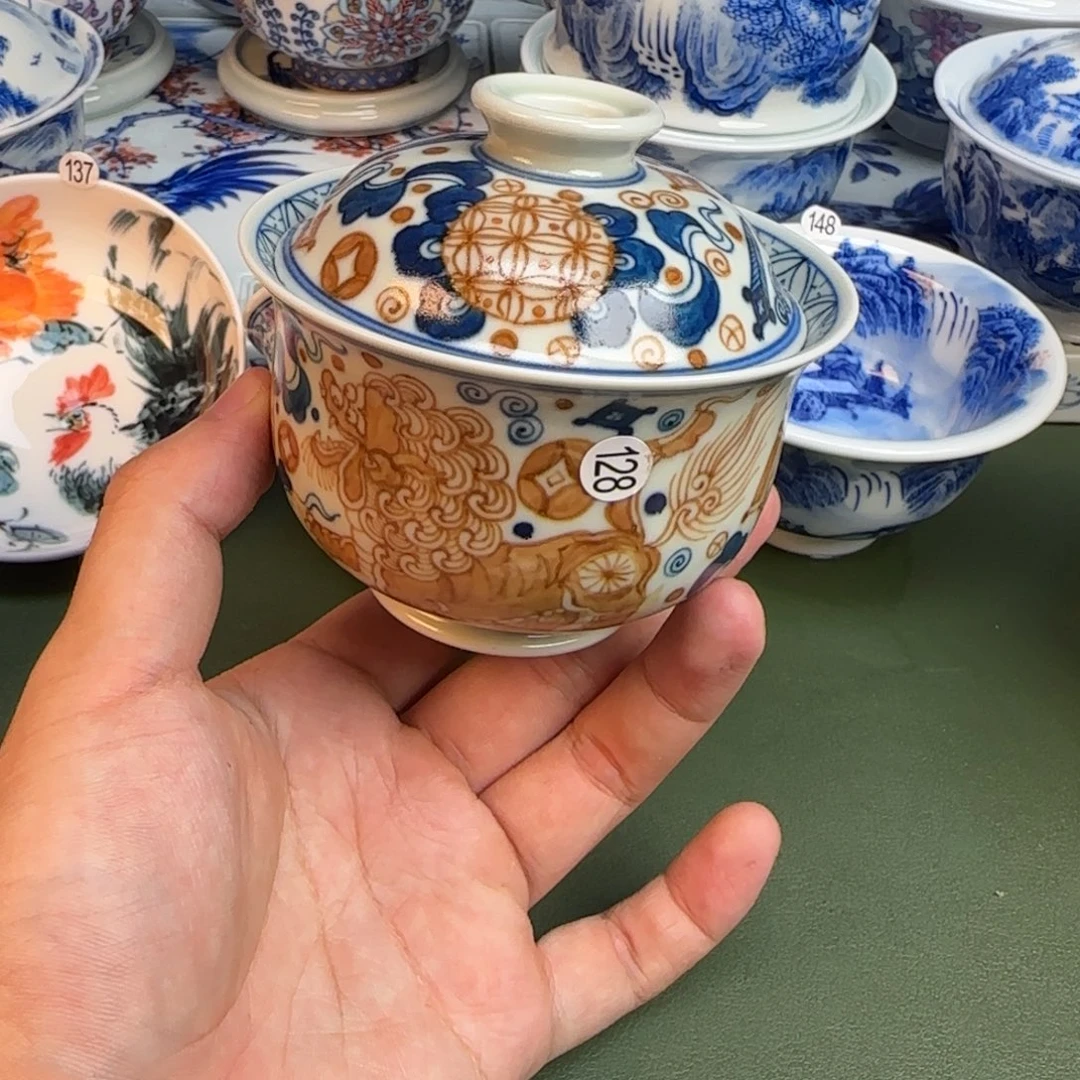 彦祖纯手工手绘茶具128