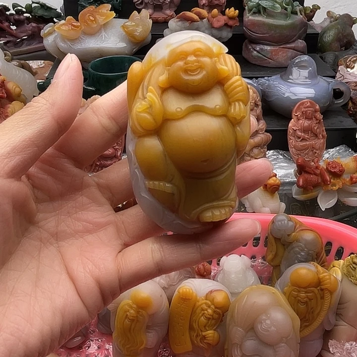 石英质玉未镶嵌手把件