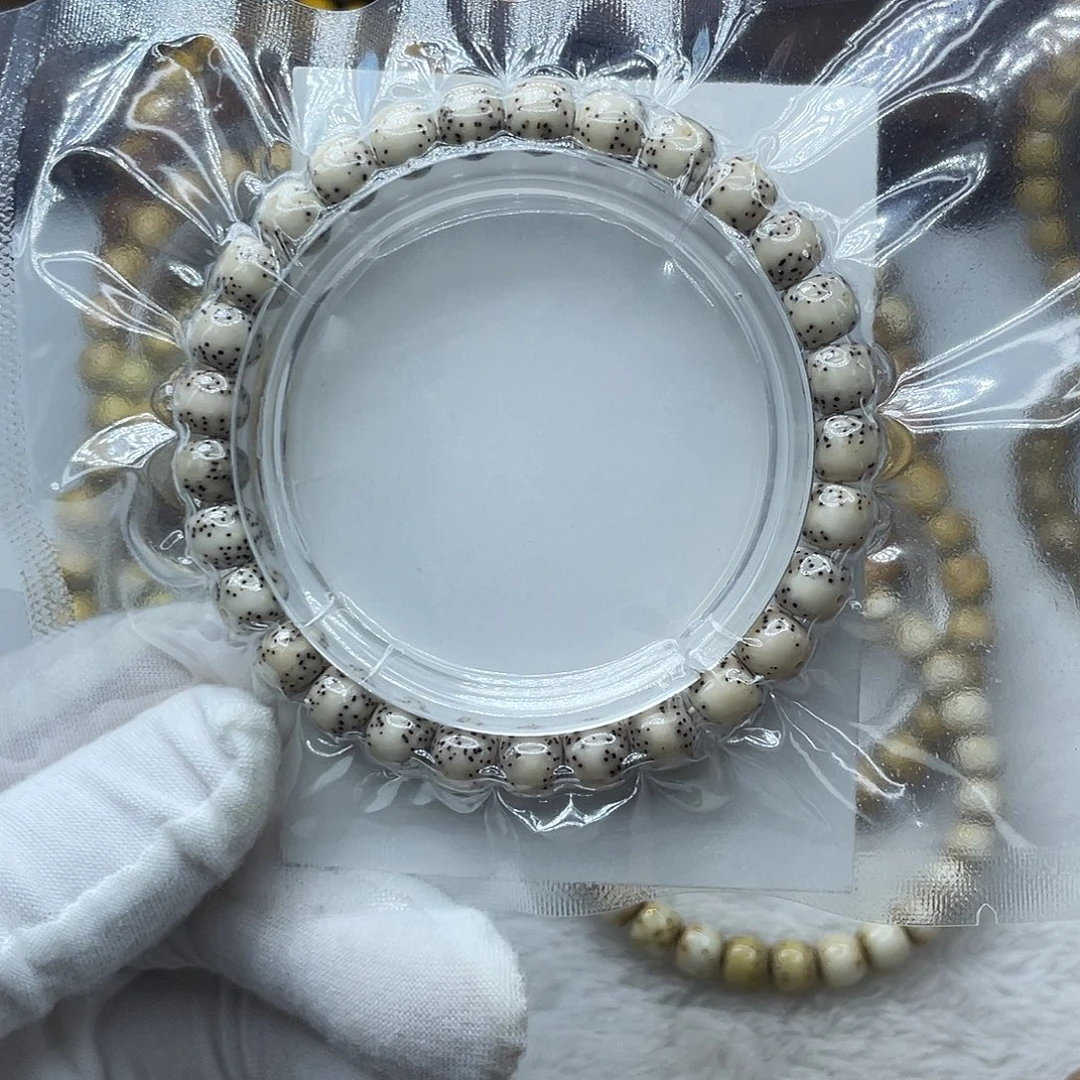 手串星月菩提原生态骨瓷白8✖️7一线天