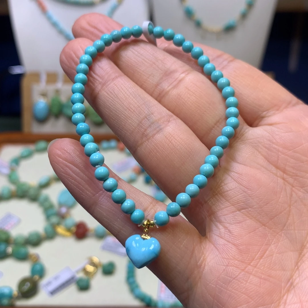 绿松石18K金镶嵌单圈