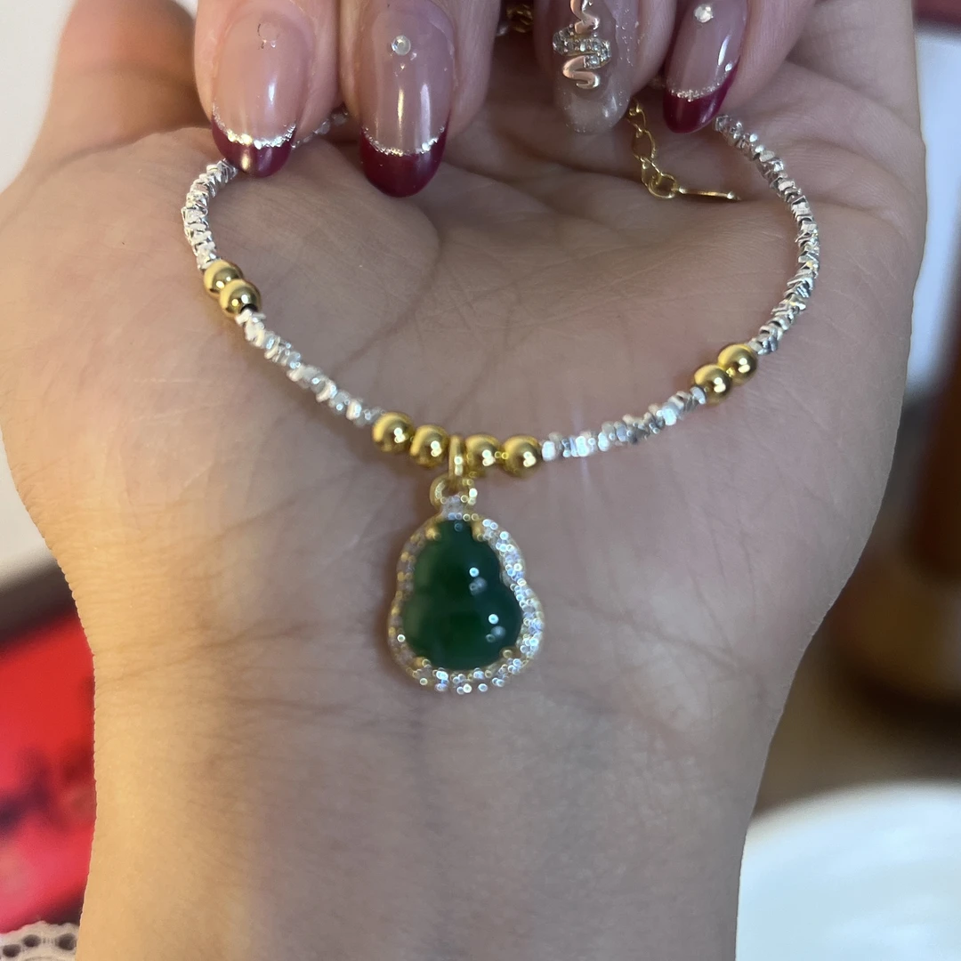 925银手链 新中式葫芦碎银子手链