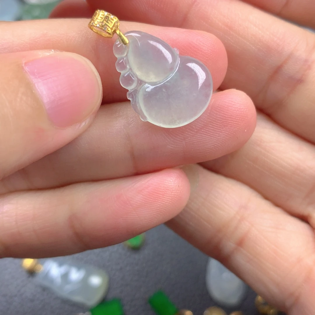 【闪购商品】翡翠18K金镶嵌颈饰翡翠