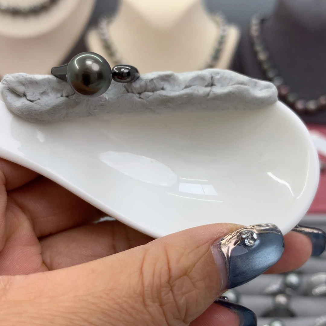 海水珍珠戒指银S925镶嵌G**M