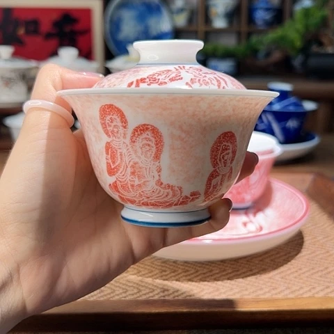 【闪购商品】拓片 盖碗。      大。