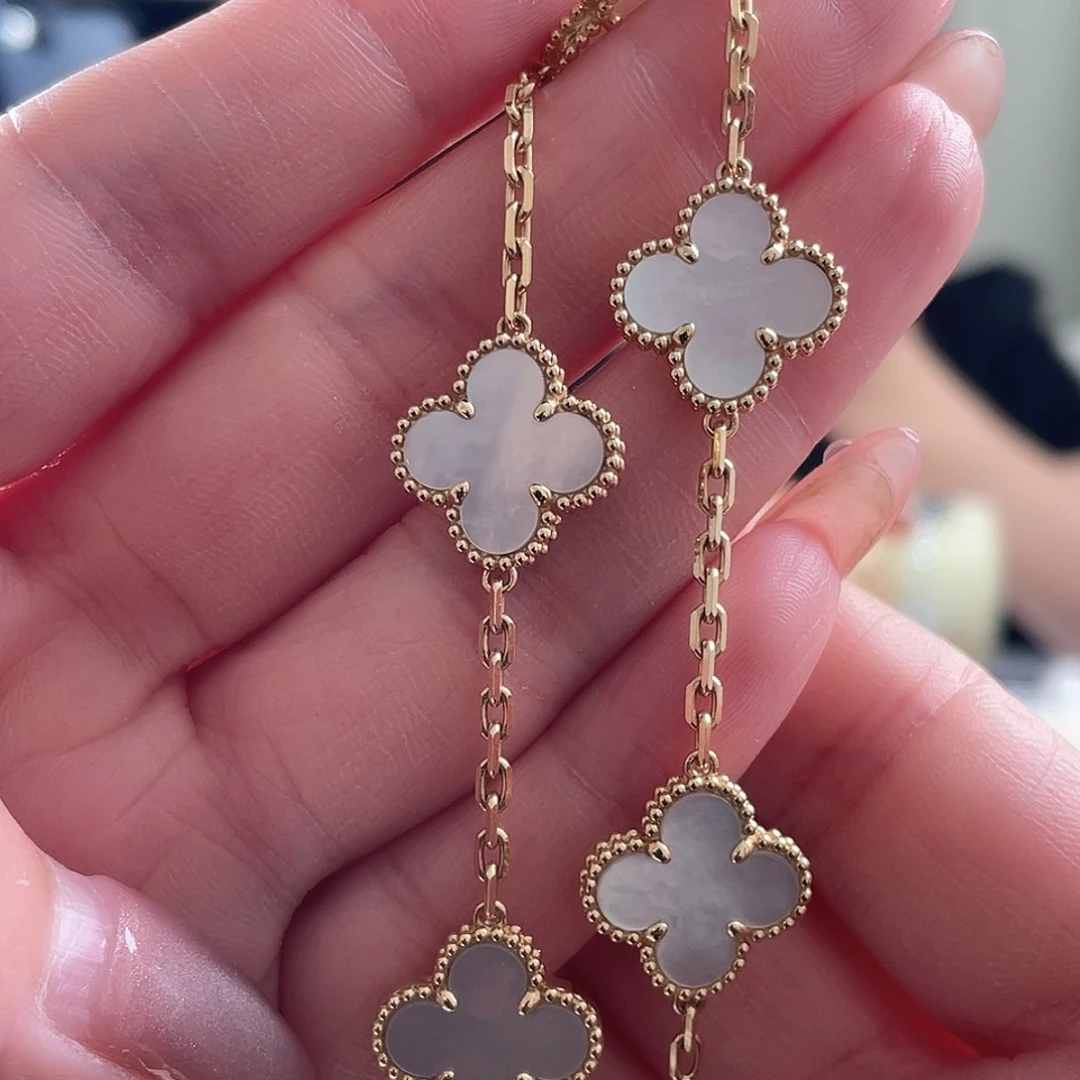 手链贝壳（贝母）18K金镶嵌k黄