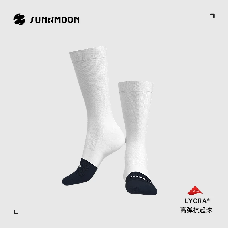 sunrimoon森瑞梦骑行长袜运动袜透气吸汗百搭除菌跑步袜子