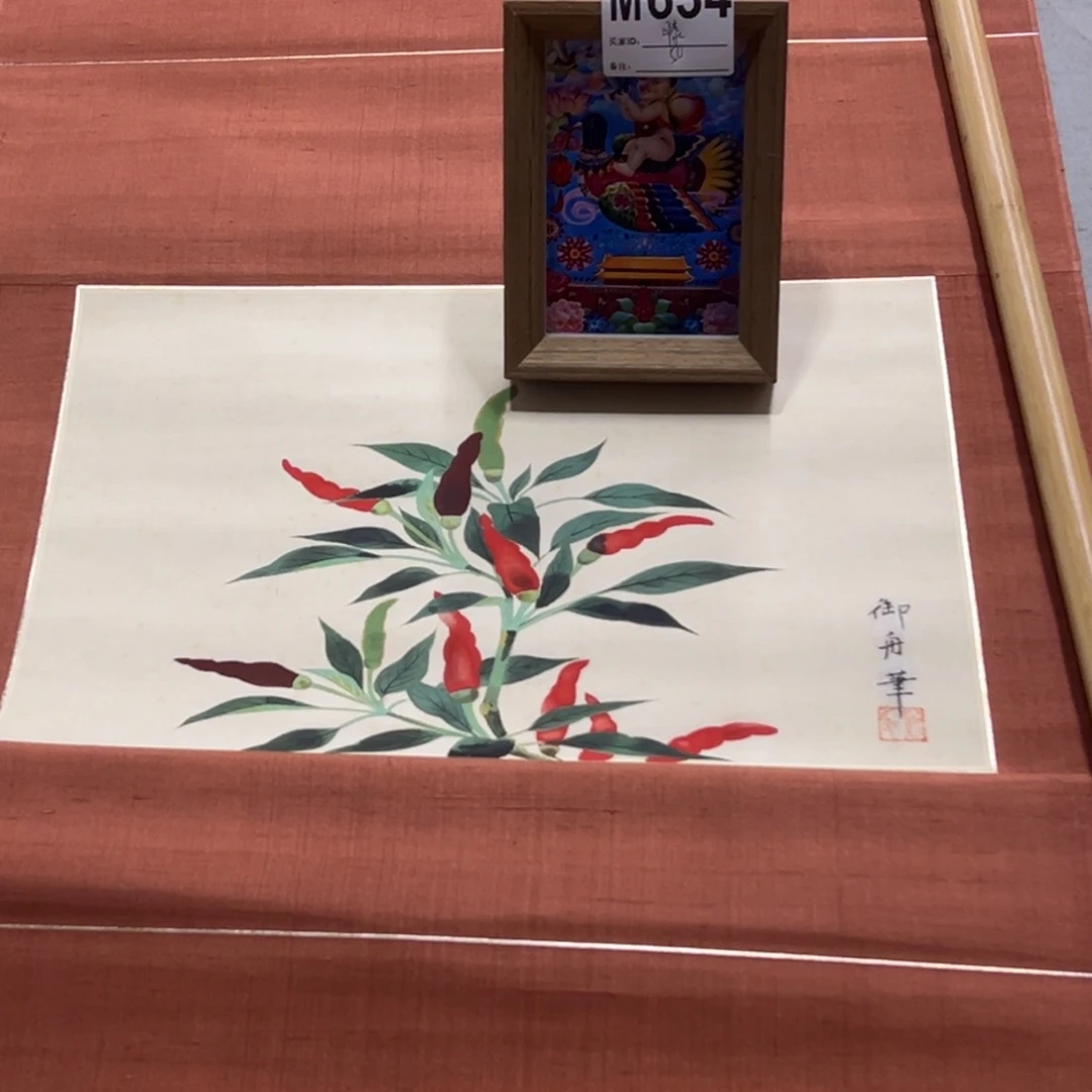 国画膝*手绘临摹花鸟挂轴