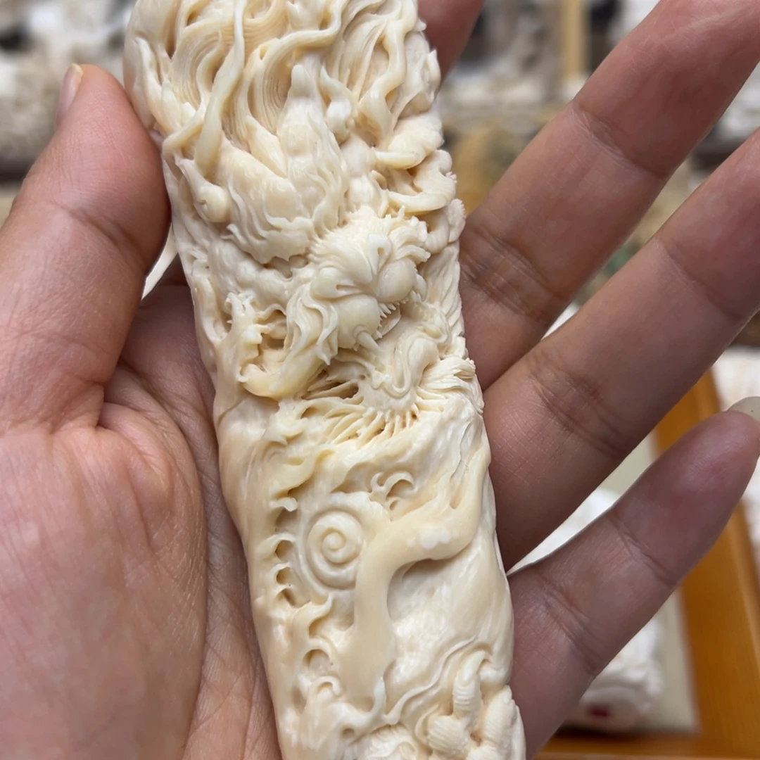 白玉菩提吊坠老*猛犸