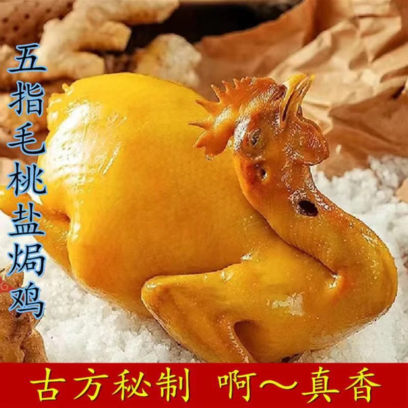 冠鲜汇广东咸香冷链盐焗土鸡（2只约1400g）客家风味熟农家鲜嫩即食