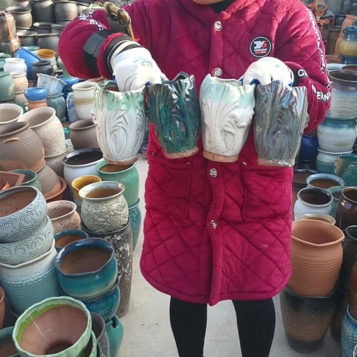 红陶口9高15瑕疵颜色随机四个