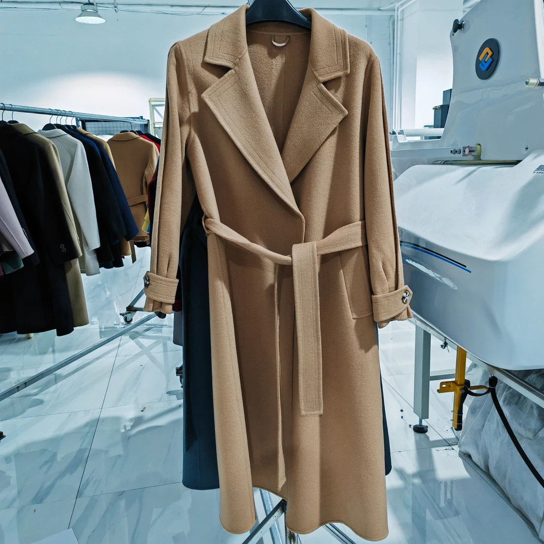 长款腰带时尚羊毛外套  006