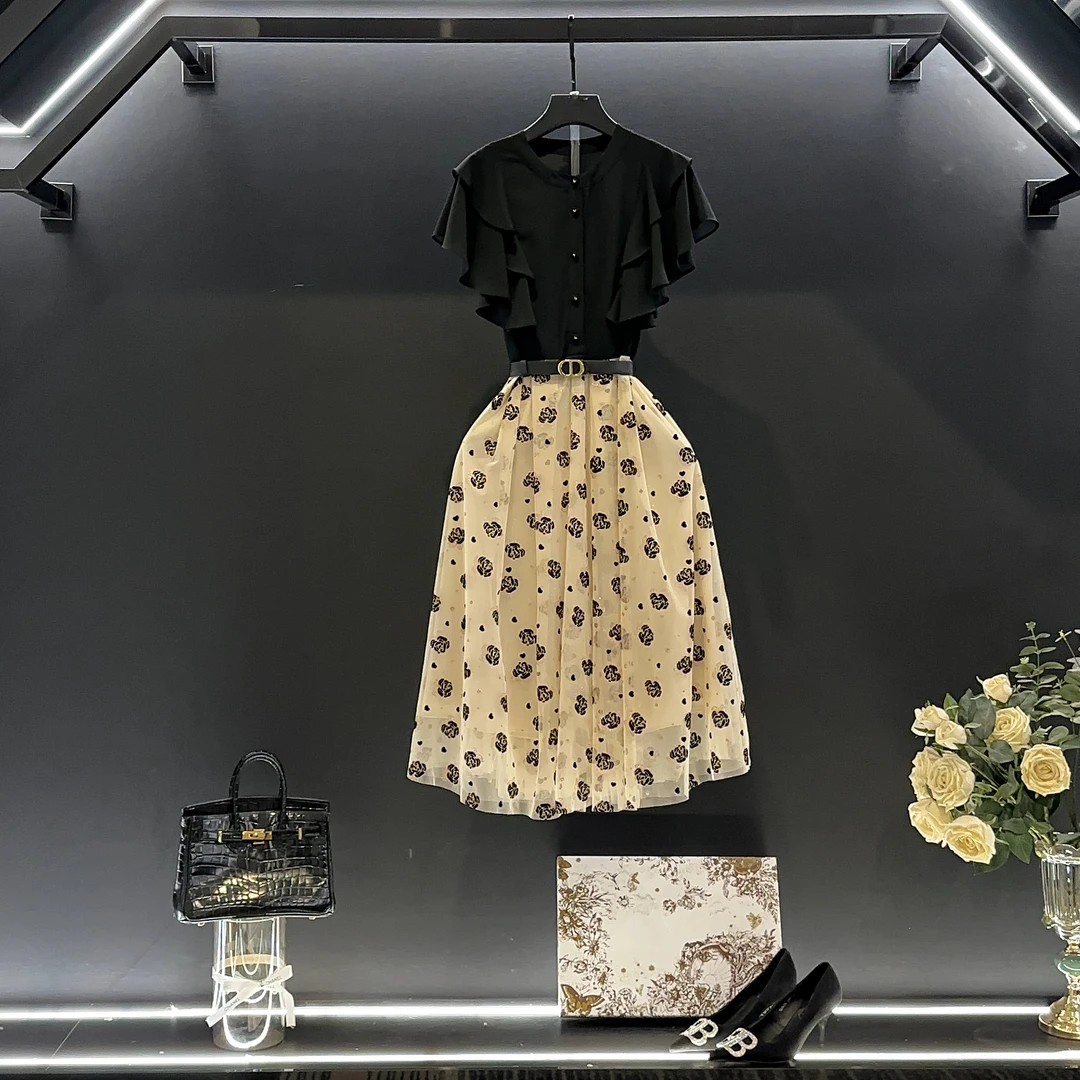 大胆专属-设计师高级感奢华气质显瘦连衣裙L-A153