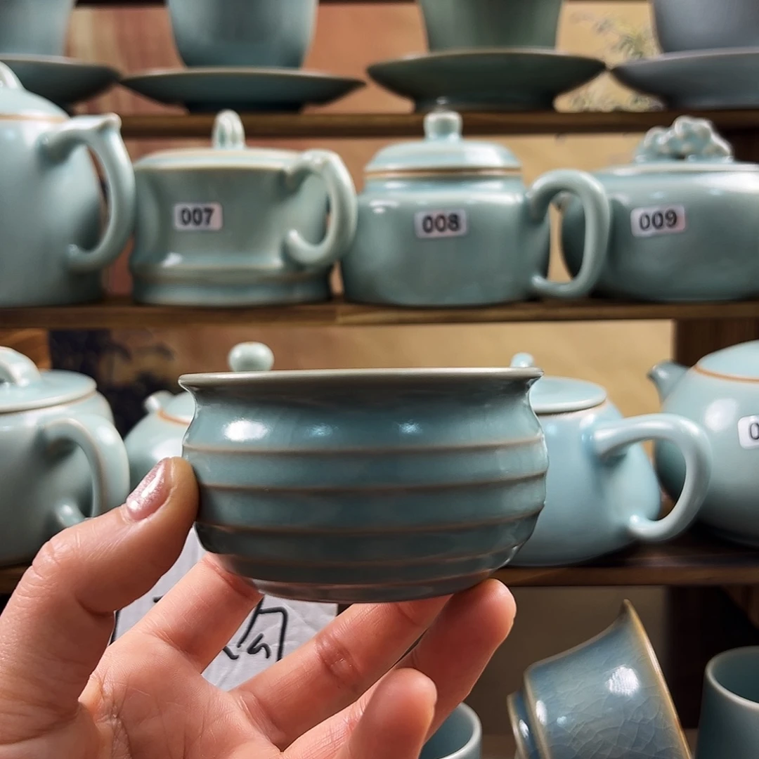 仿古釉二级福袋杯